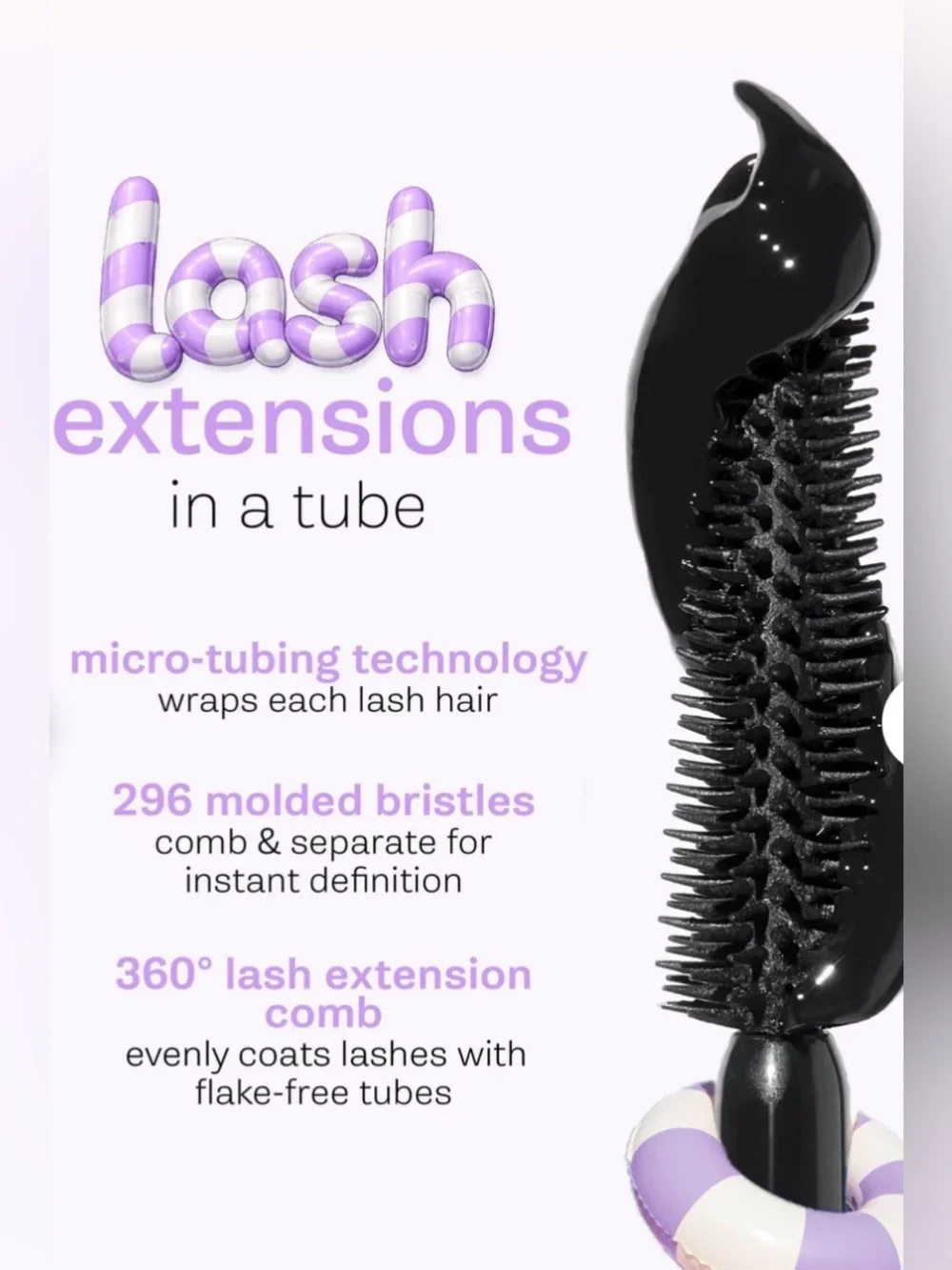 🟣 TARTE 🟣 Lash Extensions in a Tube Lash Extension Comb - Black